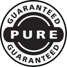 The Guaranteed Pure mark from the vendor artwork